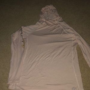 Baby pink Free fly fishing shirt with hood